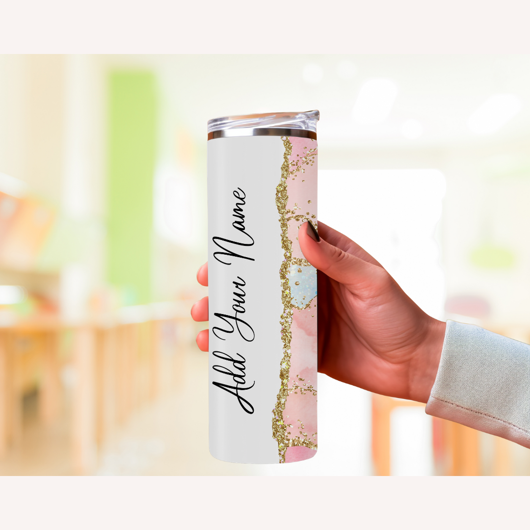 Marble Rosa y Dorado 20oz Skinny