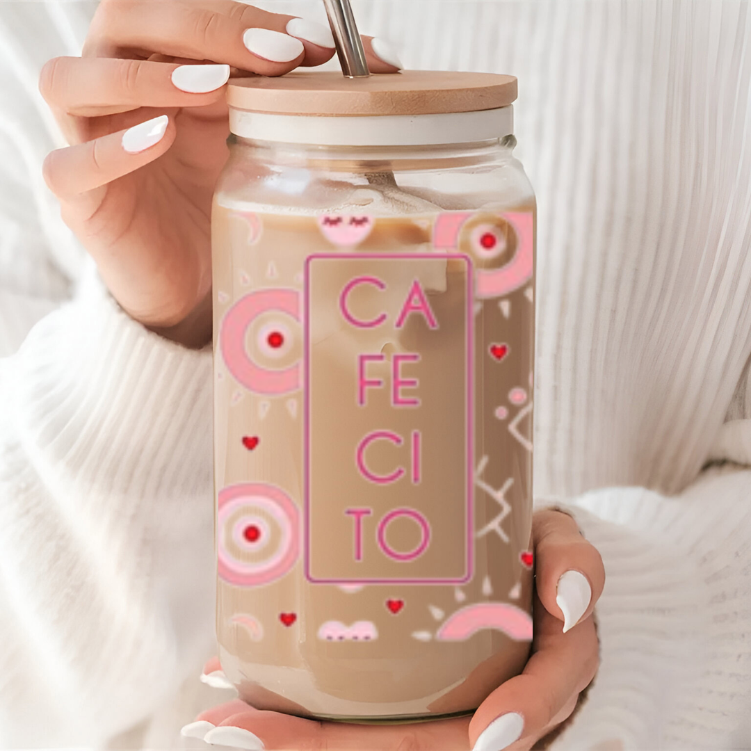 16oz Cold Coffee Glass Can Cafecito