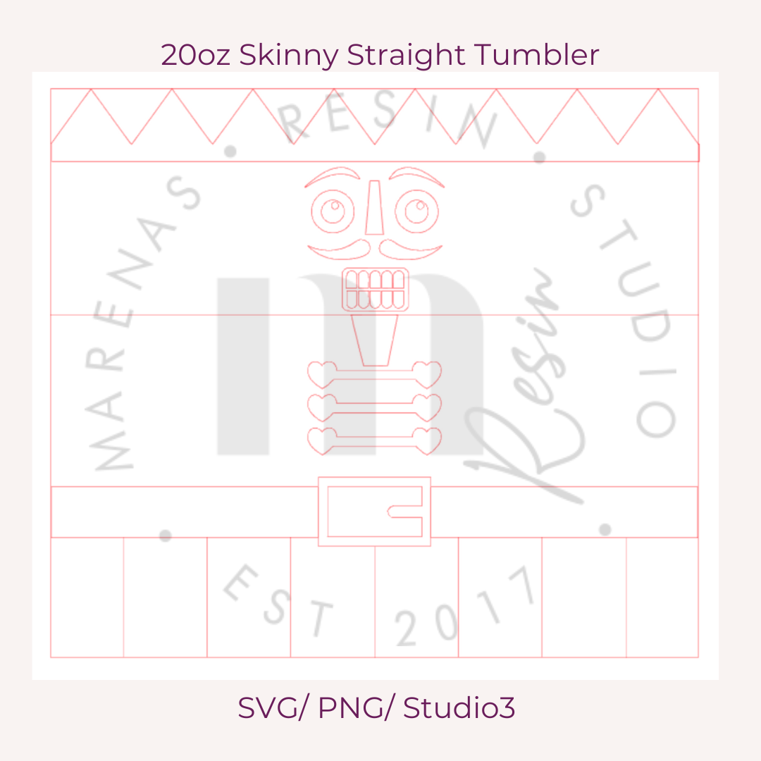 Nutcracker Tumbler Template 20oz Hogg Straight