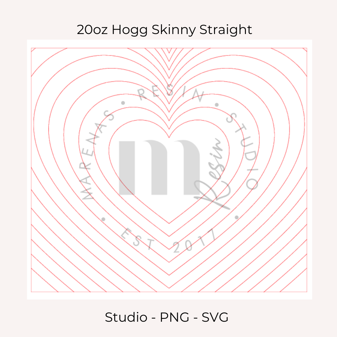 Heart Burst Tumbler Template 20oz Hogg Straight