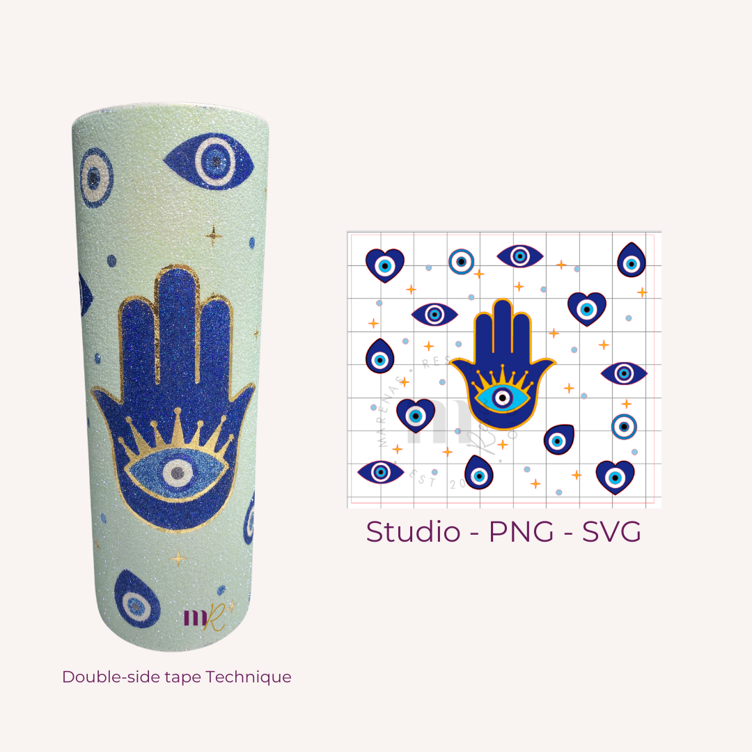 Hamsa1 Burst Tumbler Template 20oz Hogg Straight