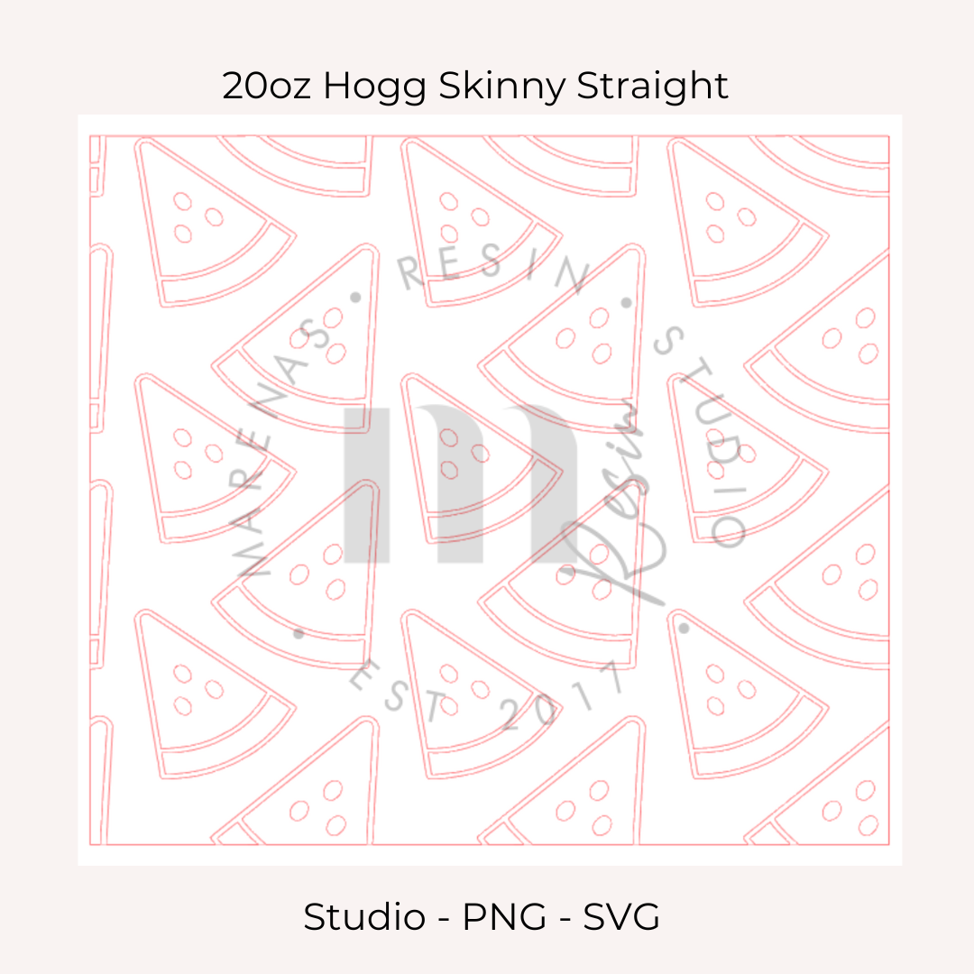 Watermelon2 Burst Tumbler Template 20oz Hogg Straight
