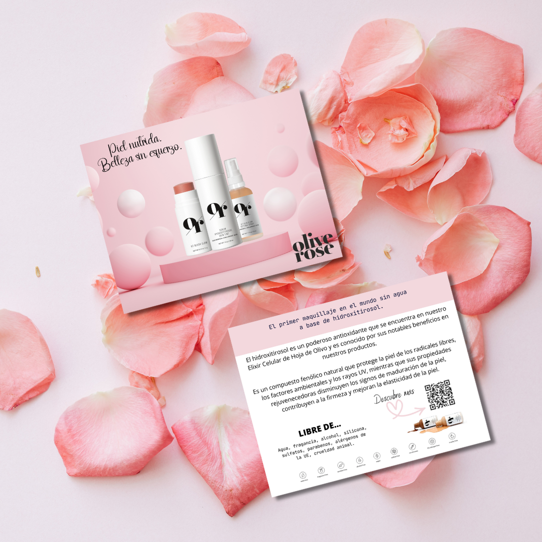 Olive Rose Makeup Postcard –Ready-to-Print Marketing Card for Olive Tree People Consultants