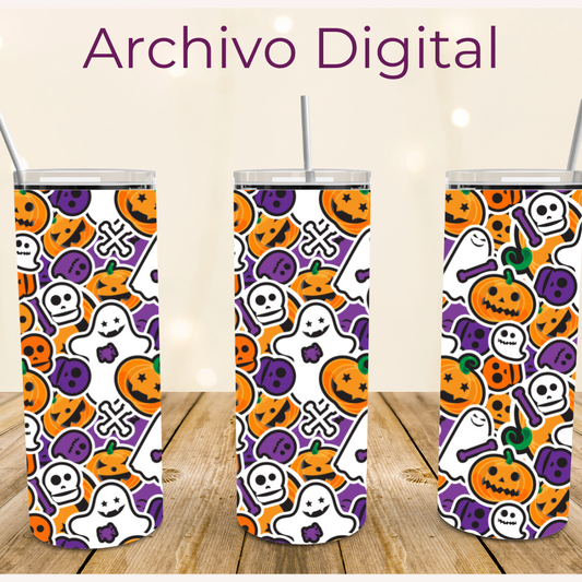 Halloween Burst Tumbler Template 20oz Hogg Straight